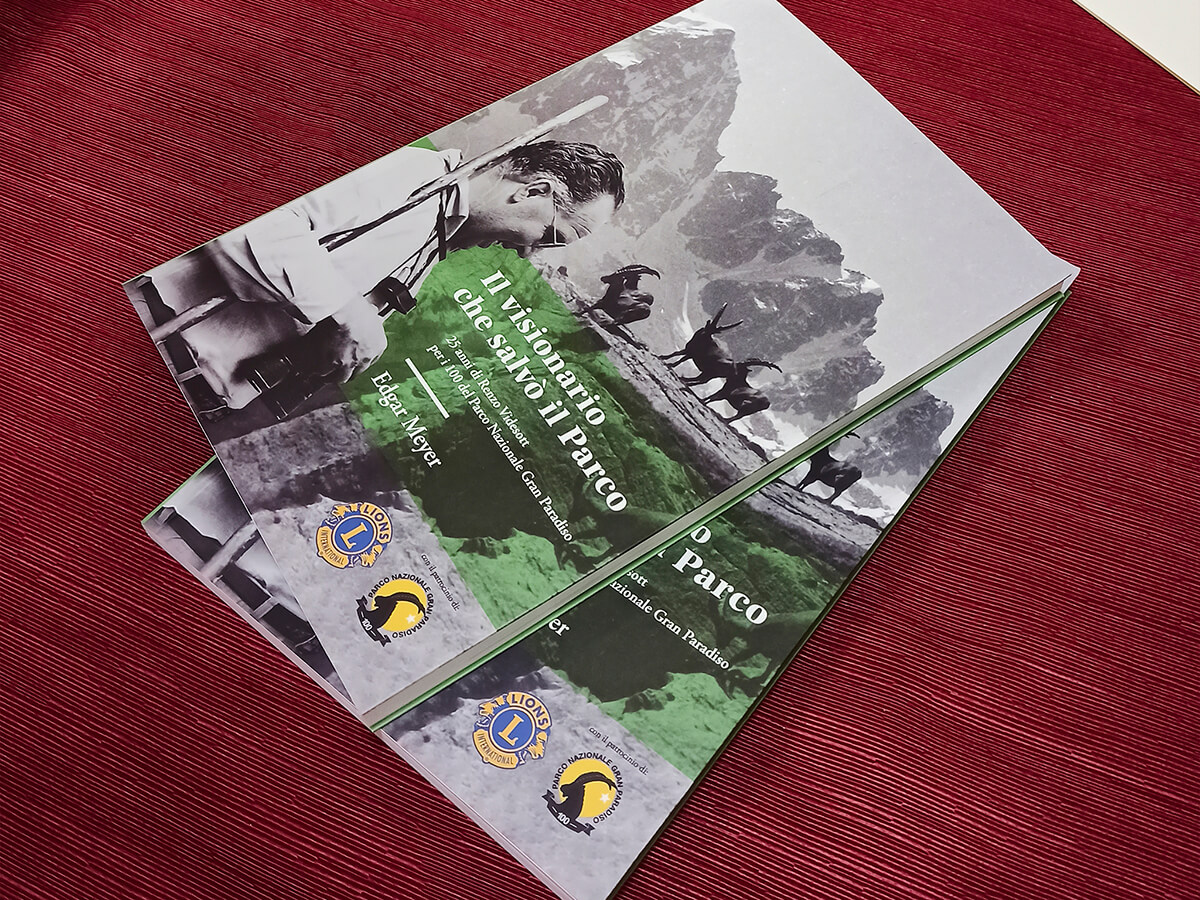 Il libro su Renzo Videsott, dettaglio della copertina e dell’impaginazione